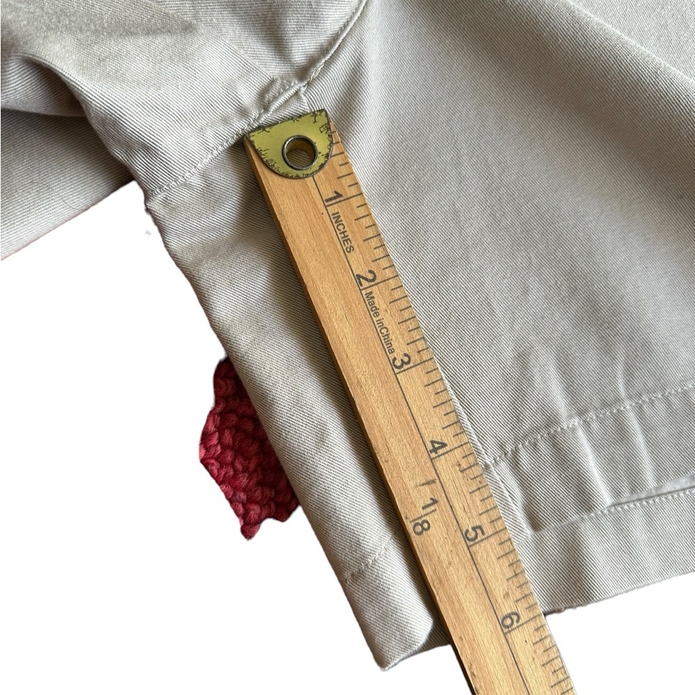Lauren Ralph Lauren | Womens Size 2P Kakhi Gold Buttons High Rise Bermuda Shorts - Picture 7 of 15